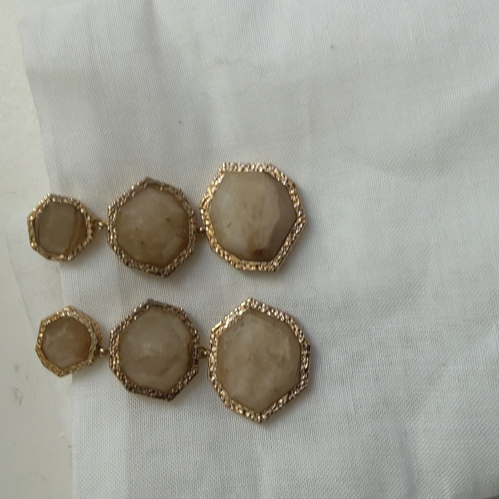 ARYASHA💥Nwot💥Butterscotch Faceted 3 Drop Earrings
